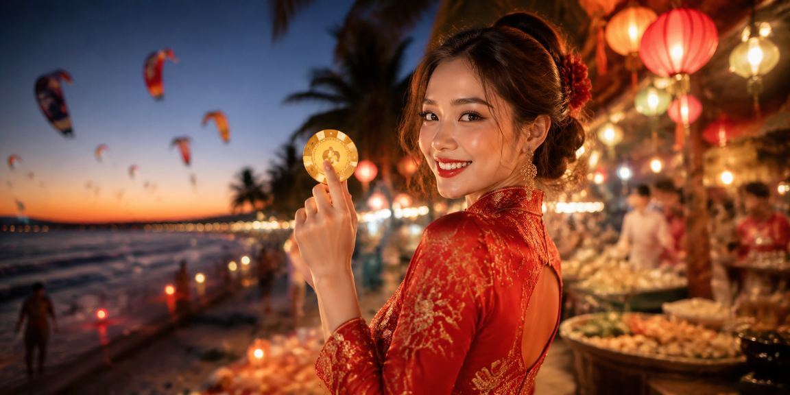 Không khí chợ đêm Mũi Né với người hâm mộ theo dõi kết quả cá cược thể thao