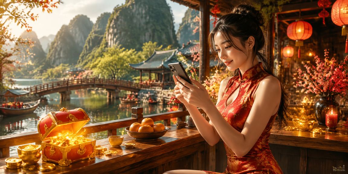 Người dùng xem xổ số trên điện thoại trong dịp Tết tại Ninh Bình