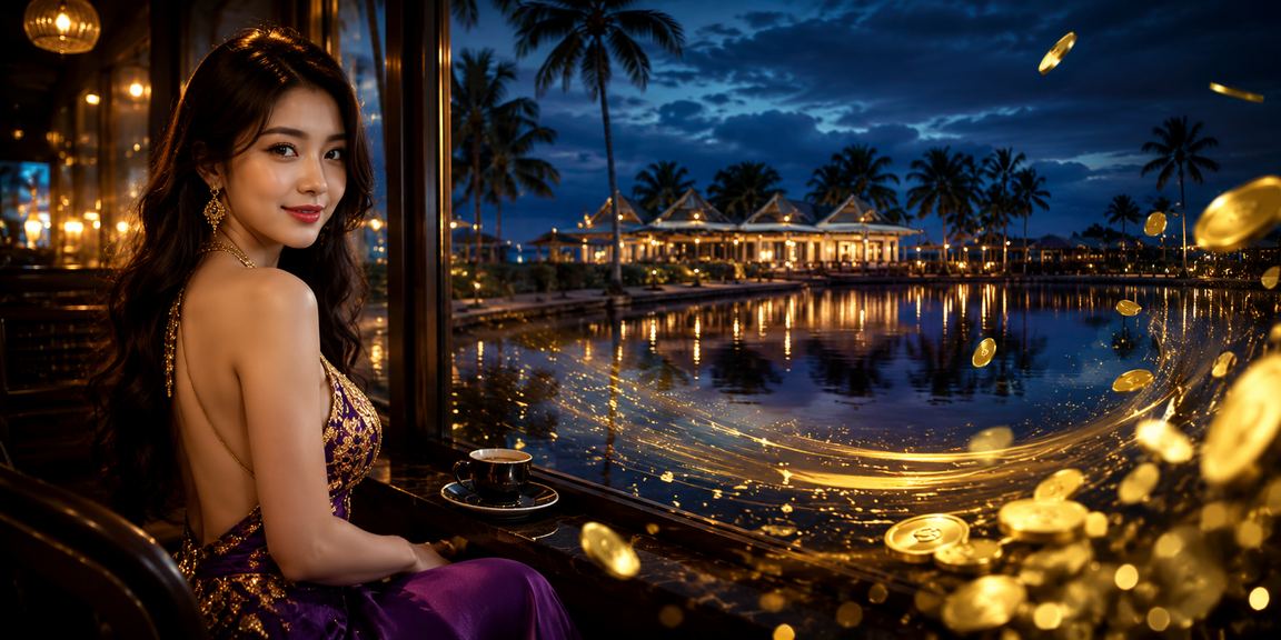 Người dùng kiểm tra tài khoản xổ số trực tuyến tại Phú Quốc bên ly cà phê